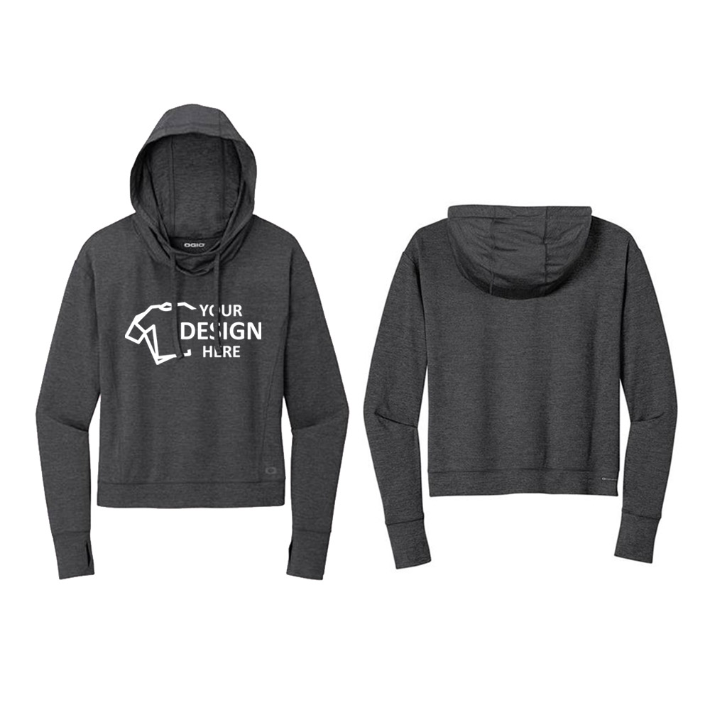 Ogio Endurance Ladies Force Hoodie Black Top Heather Group Ogio Endurance Ladies Force Hoodie Black Top Heather Group
