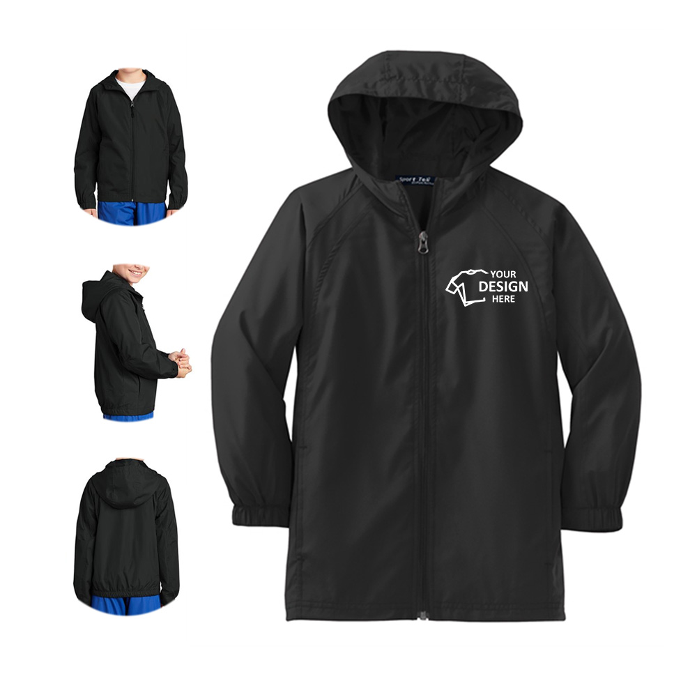 Sport-Tek Youth Hooded Raglan Jacket Group With Logo Sport-Tek Youth Hooded Raglan Jacket Group With Logo