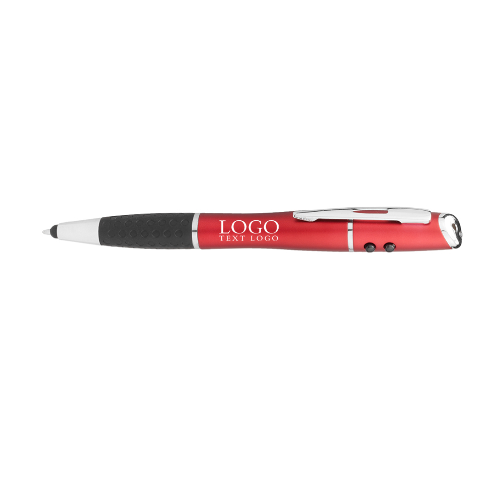 Aero Stylus Pen with LED Light and Laser Pointer Red With Logo