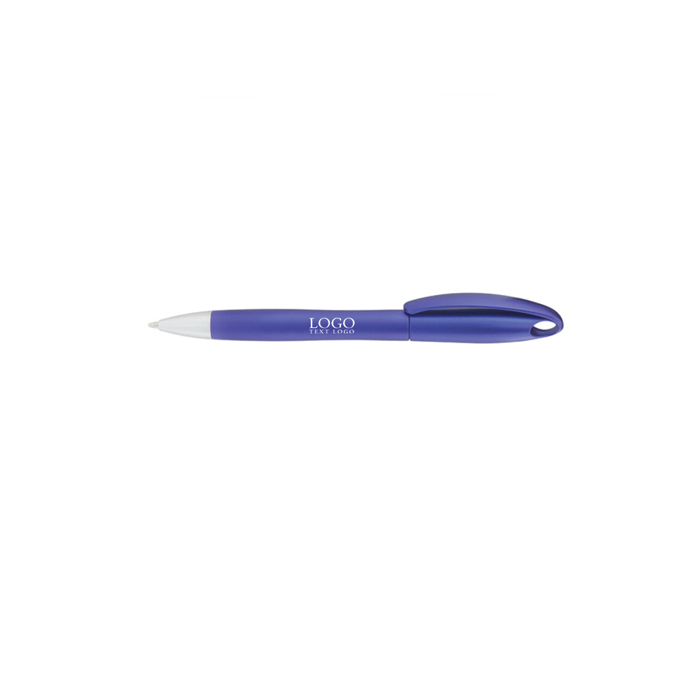 Twist Action Ballpoint Plastic Pen Blue With Logo