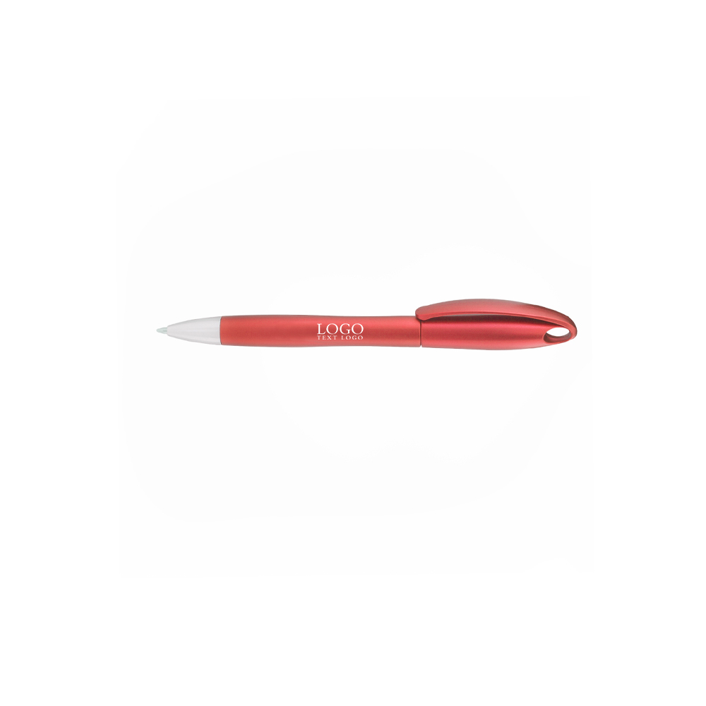 Twist Action Ballpoint Plastic Pen Red With Logo