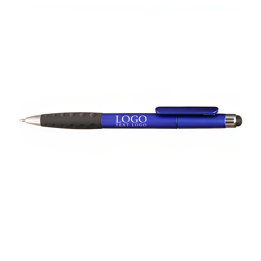 Twist Plastic Stylus Pen Blue With Logo