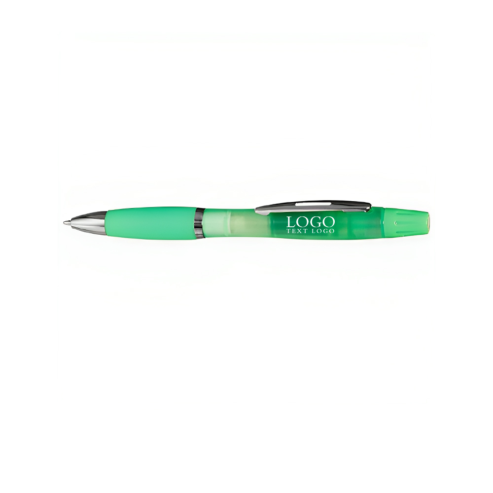 Two in one Highlighter Pen Green With Logo