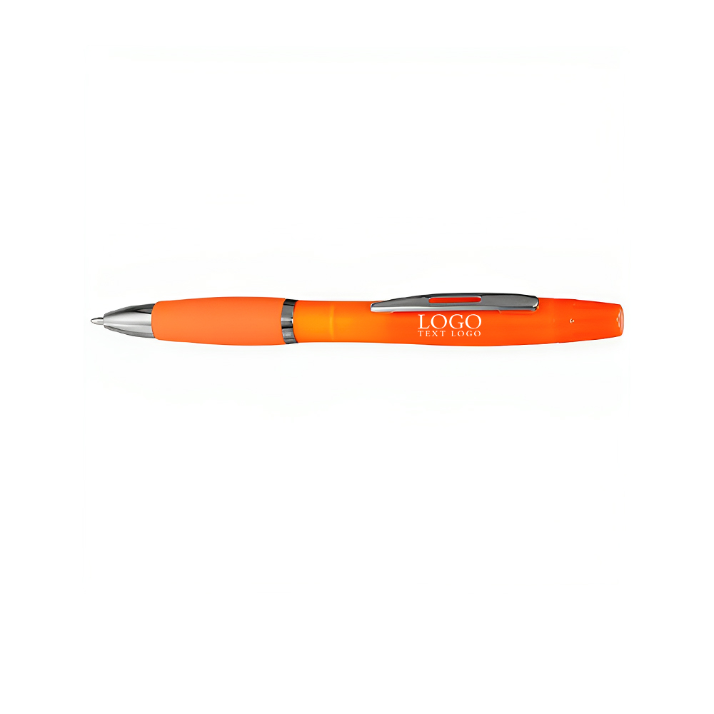 Two in one Highlighter Pen Orange With Logo