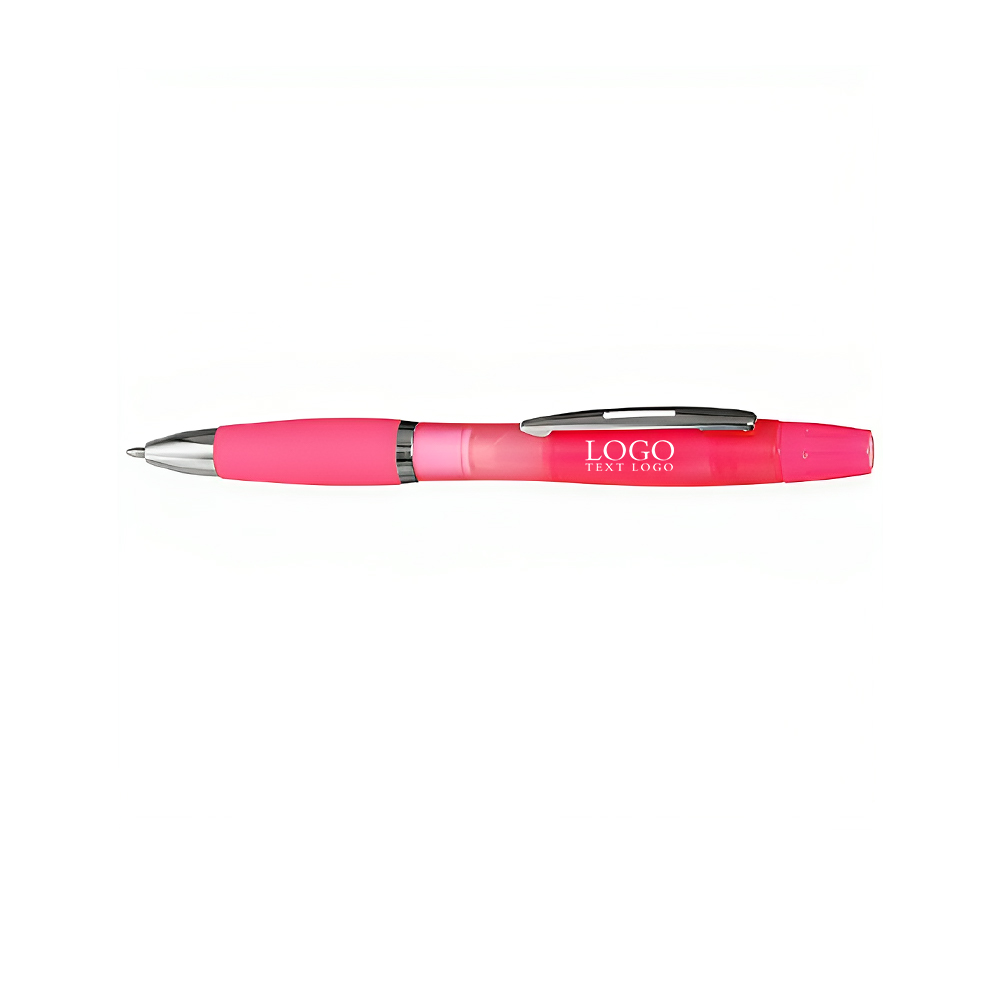 Two in one Highlighter Pen Pink With Logo
