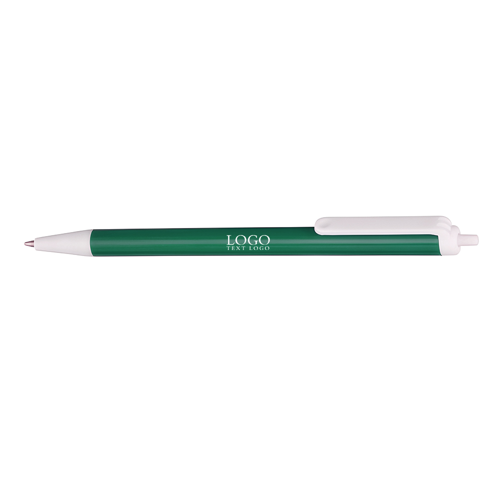 Advantage Retractable Pen Green With Logo