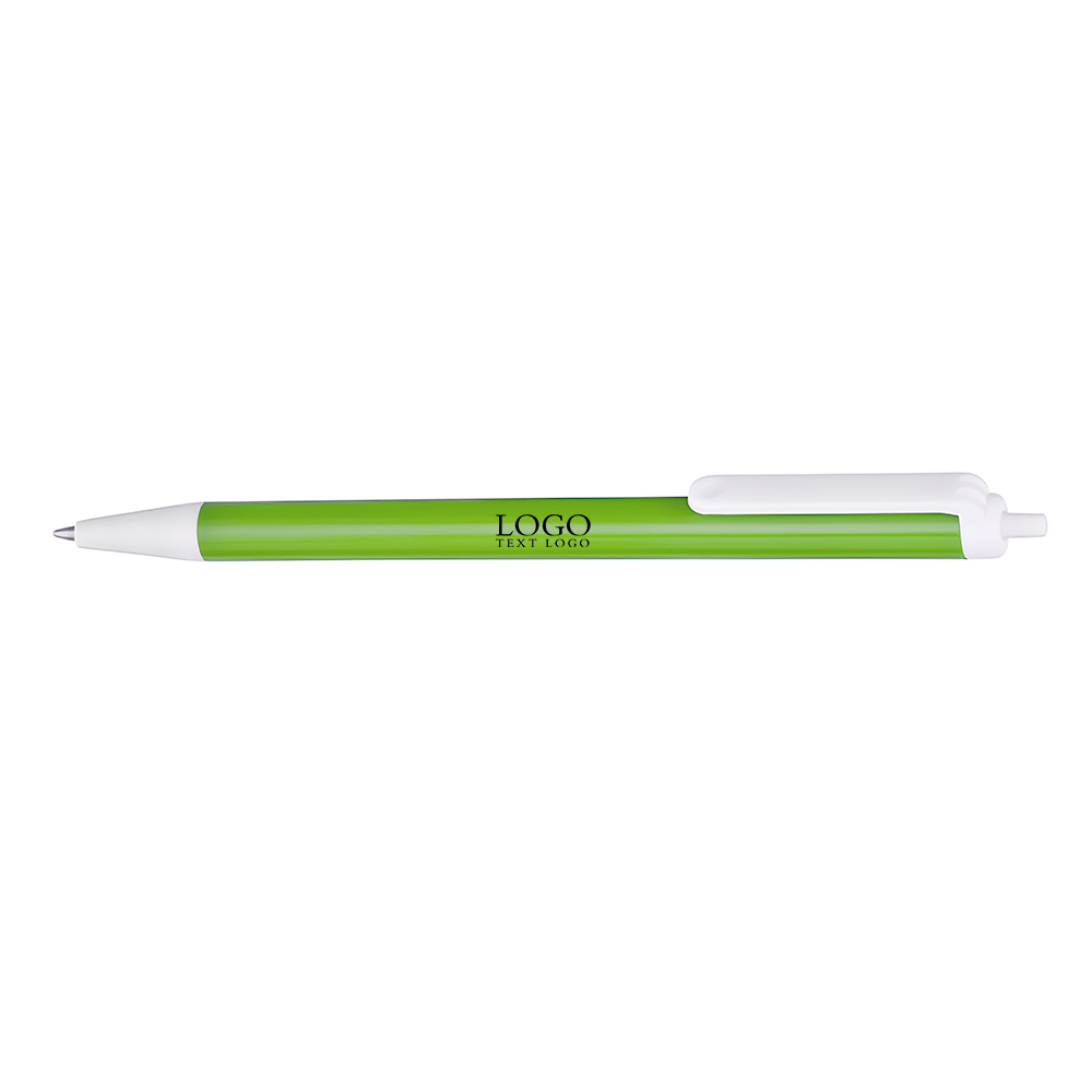 Advantage Retractable Pen Lime Green With Logo