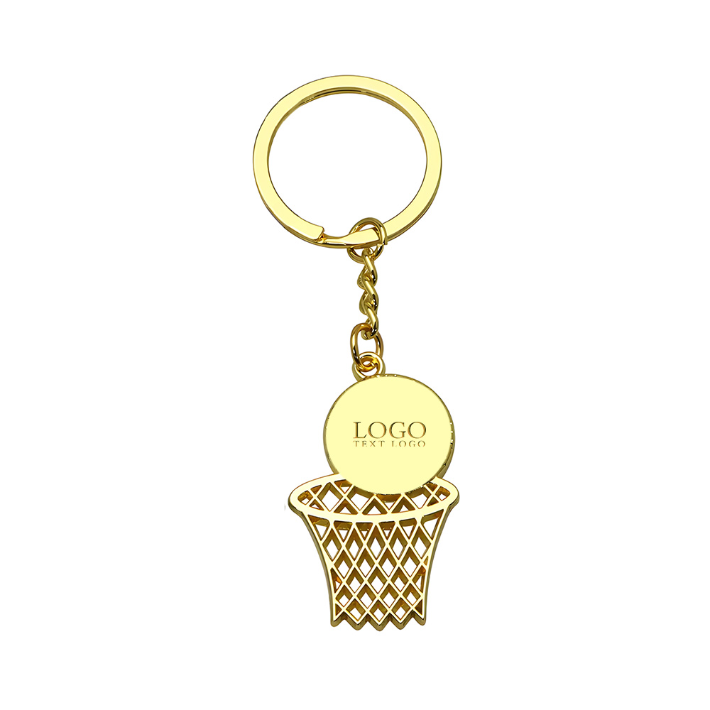 Alloy Basket Shape Key Chain Gold with Logo