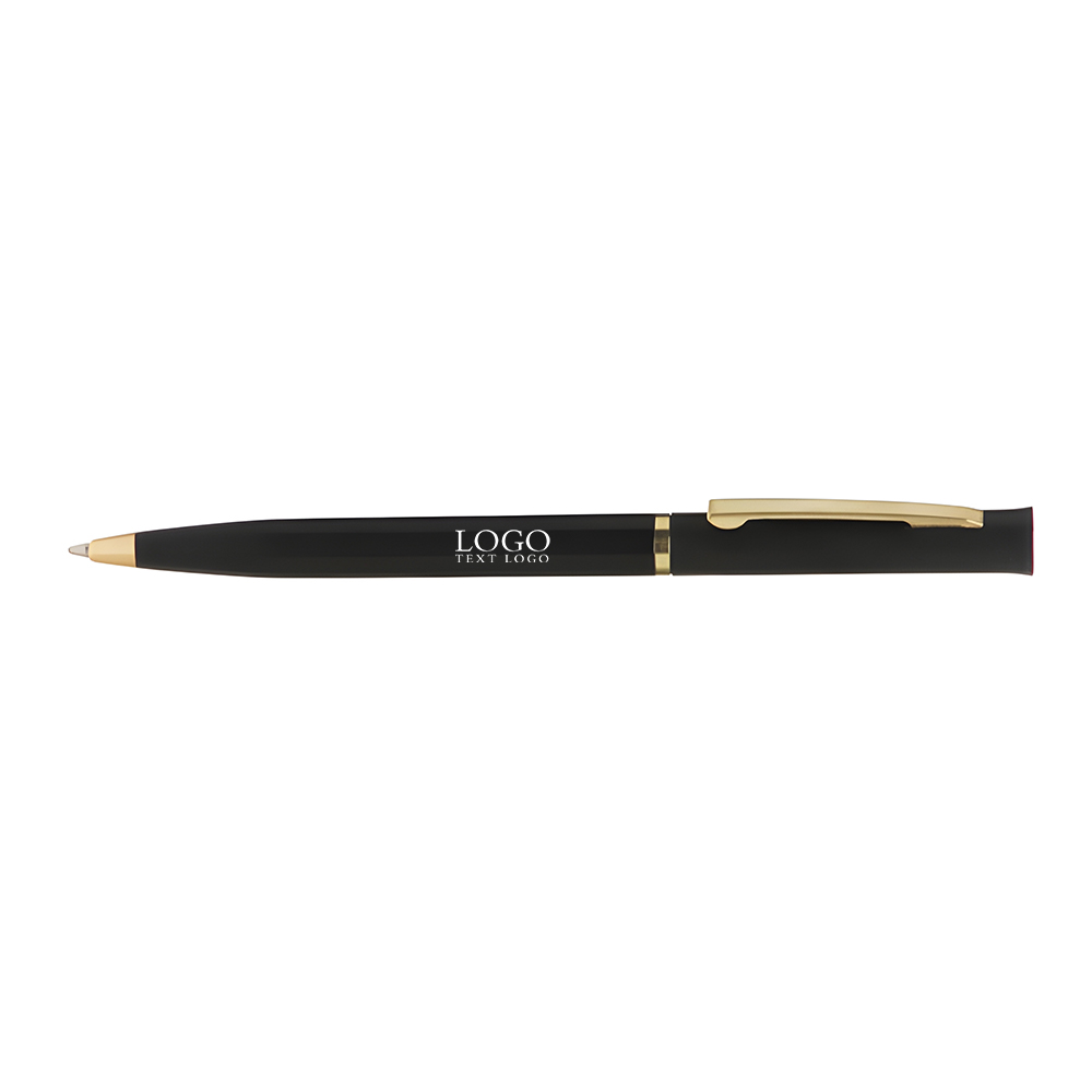 Alston twist ballpoint pen Black With Logo