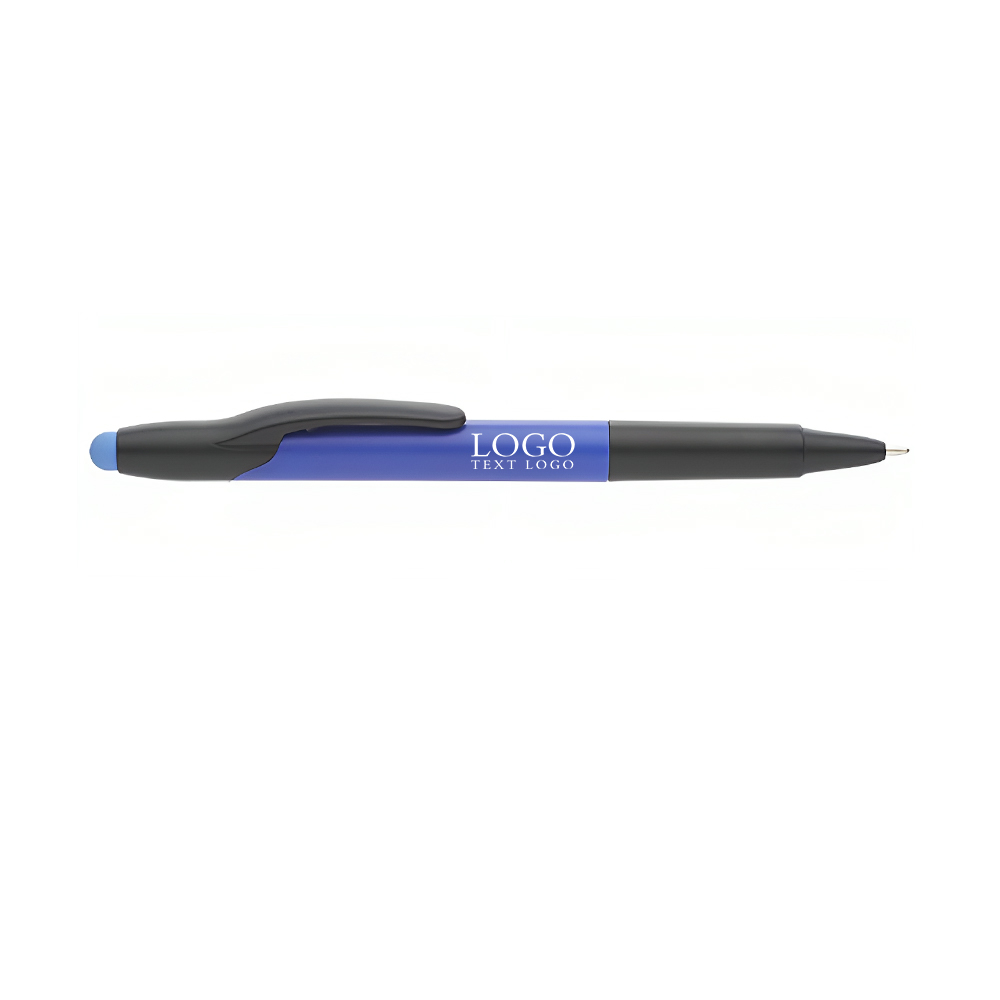 Classic Twist 2-In-1 Plastic Stylus Pen Blue With Logo