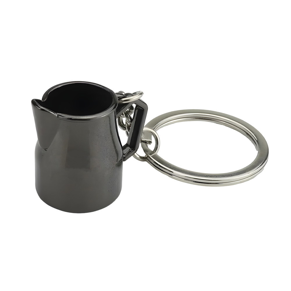 Custom Alloy Coffee Cup Shape Key Chain Black