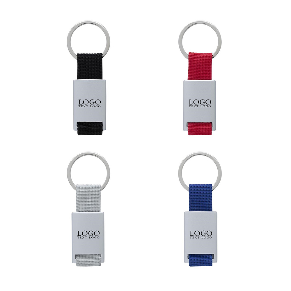 Custom Metal Keychain With Strap Multi Color