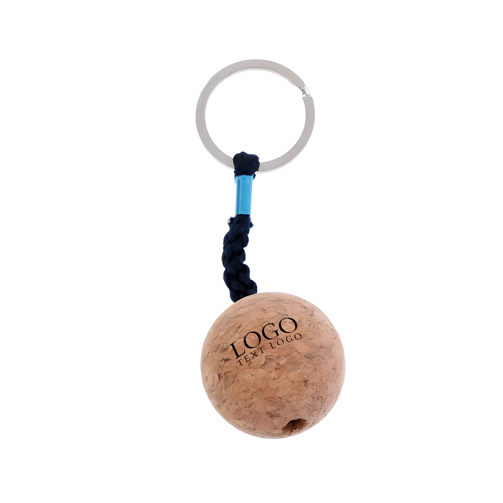 Custom Wood Cork Ball Keychain with Logo