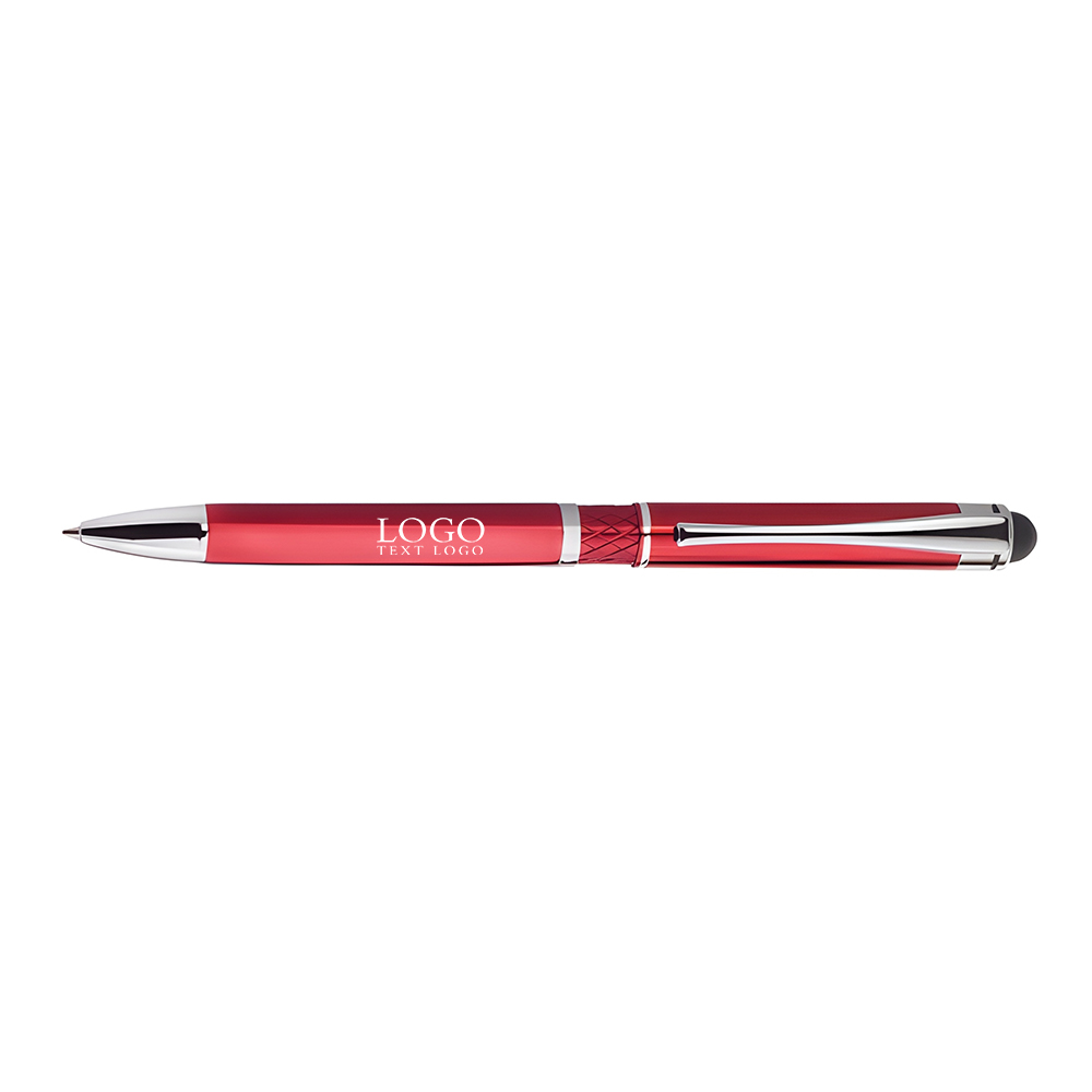 Diamond Accent Metal Stylus Pen Red With Logo