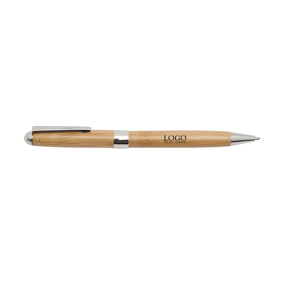 Executive Bamboo Twist Action Ball Point Pen With Logo