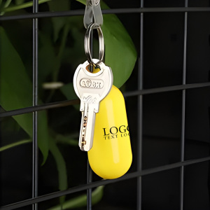 Custom Capsule Shaped Plastic Floating Keychain