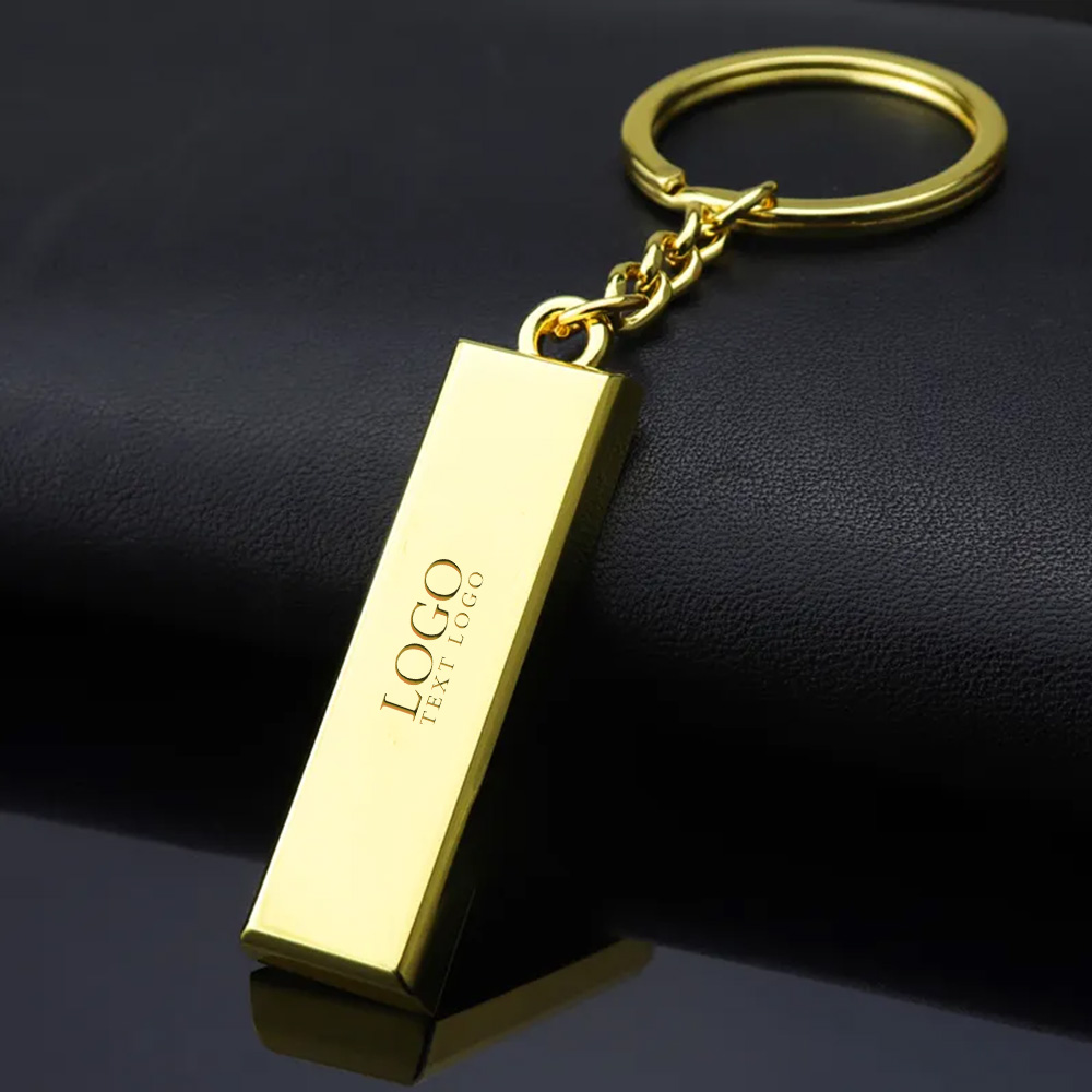 Giveaway Gold Bric Shape Key Chain