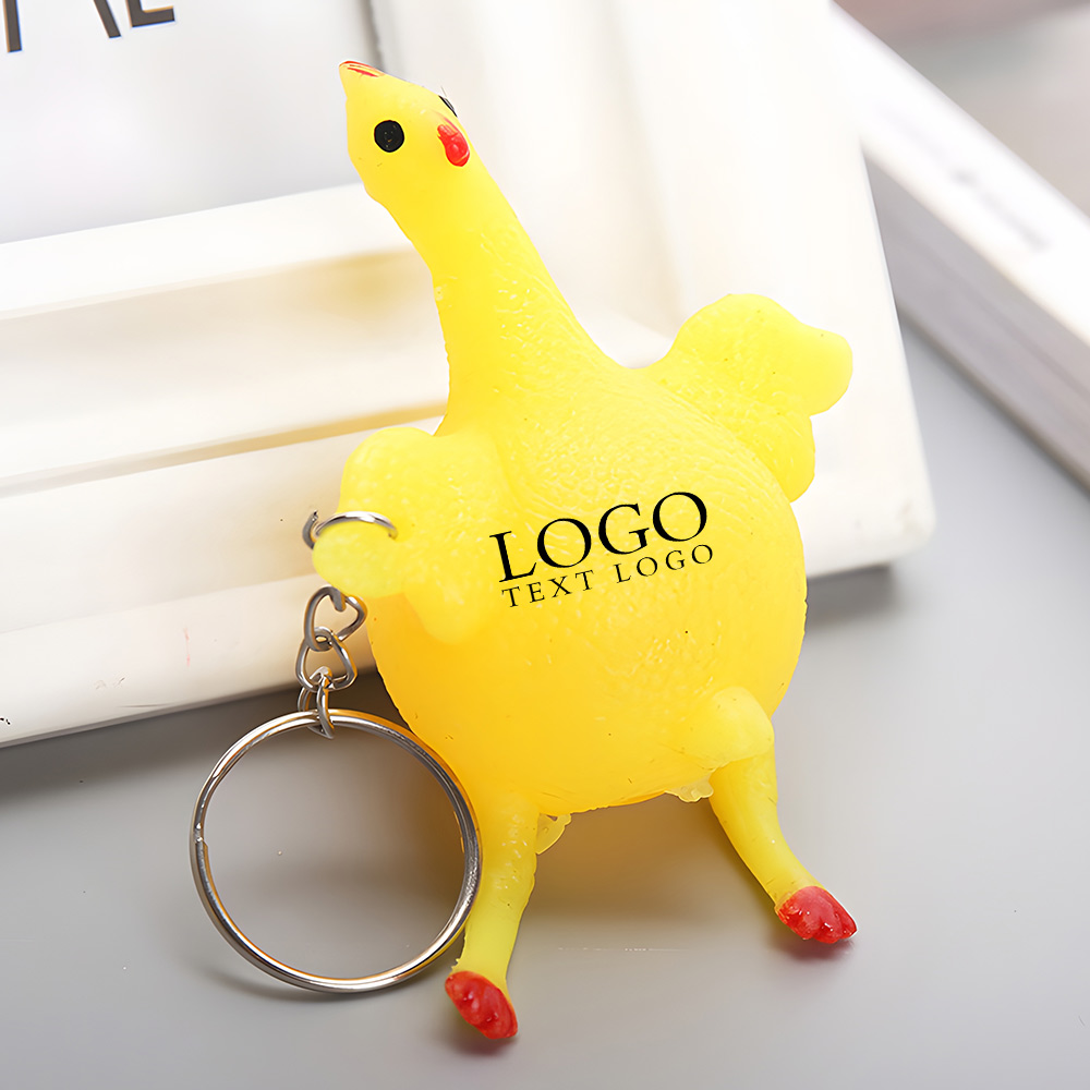 Giveaway Laying Egg Hens Stress Relieve Keychain