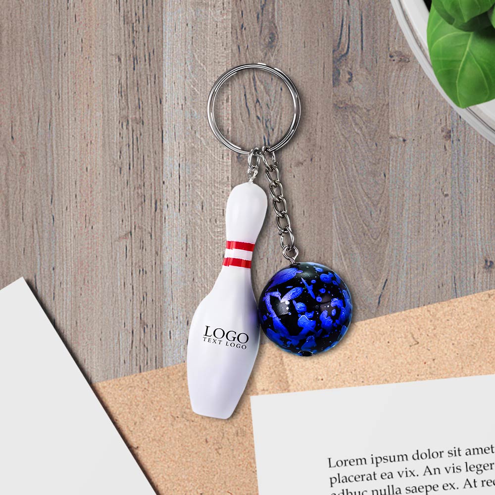 Giveaway Plastic Mini Bowling Pin Keychain