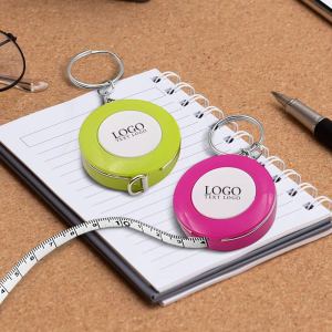 Custom Retractable Plastic Round Tape Measure Keychain