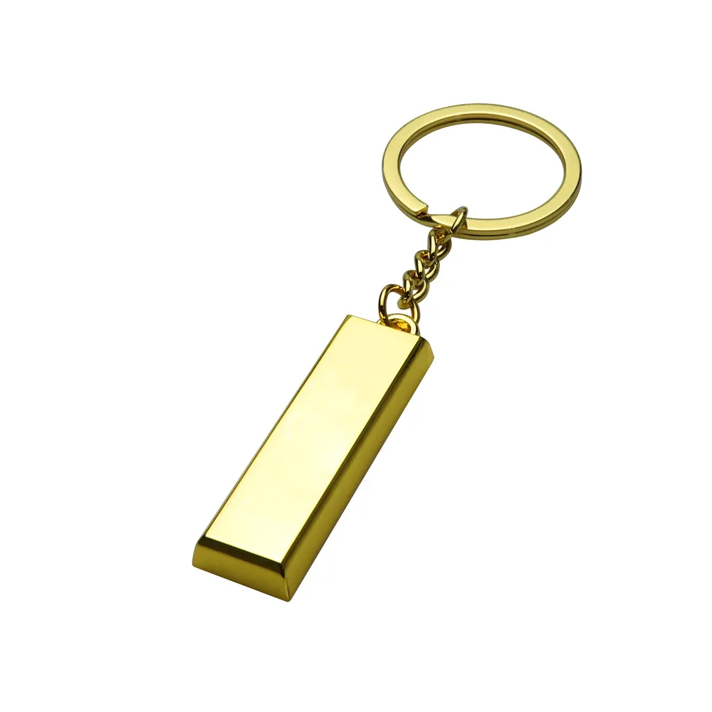 Gold Bric Shape Key Chain