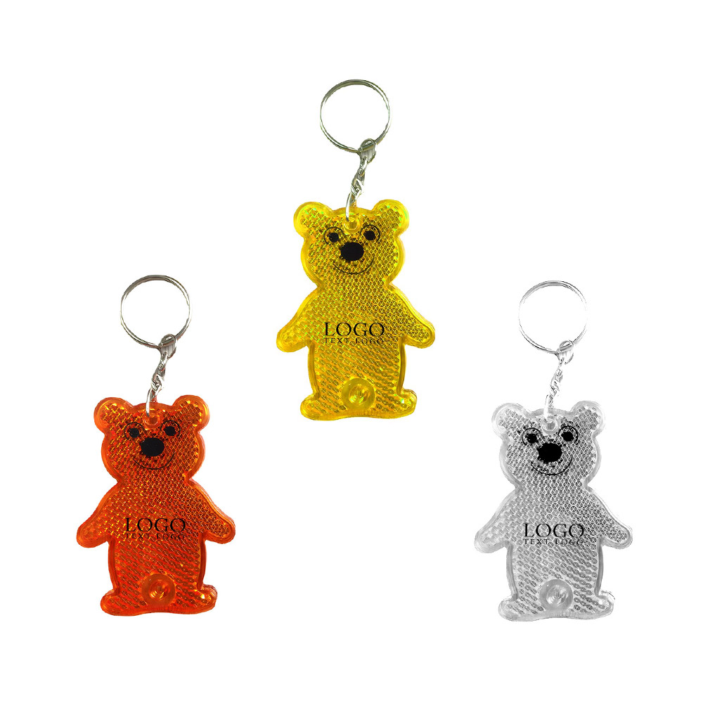 Kids Reflective Neon Bear Keychain Free Shipping