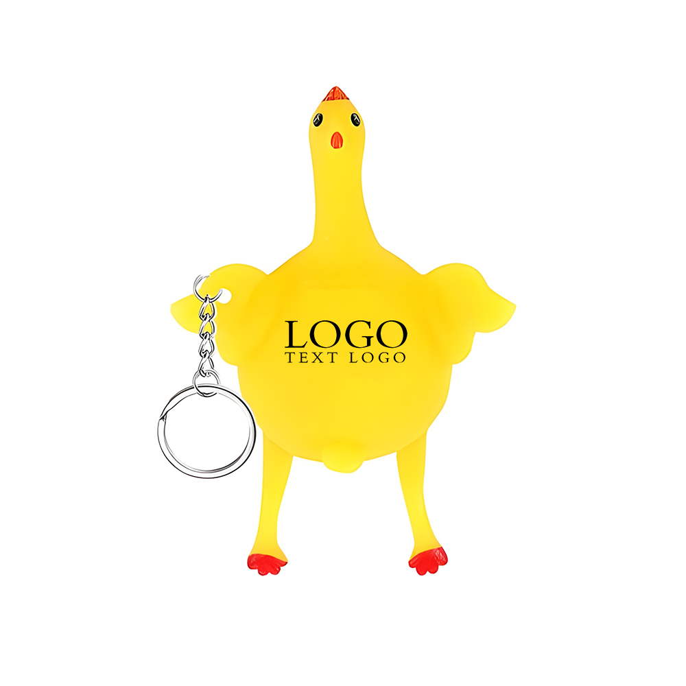Laying Egg Hens Stress Relieve Keychain with Logo