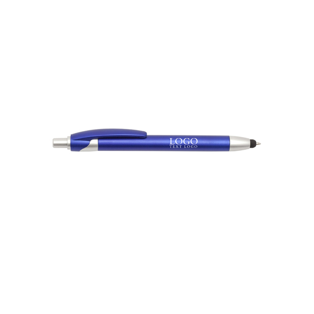 Linux Click Action Plastic Stylus Pen Blue With Logo