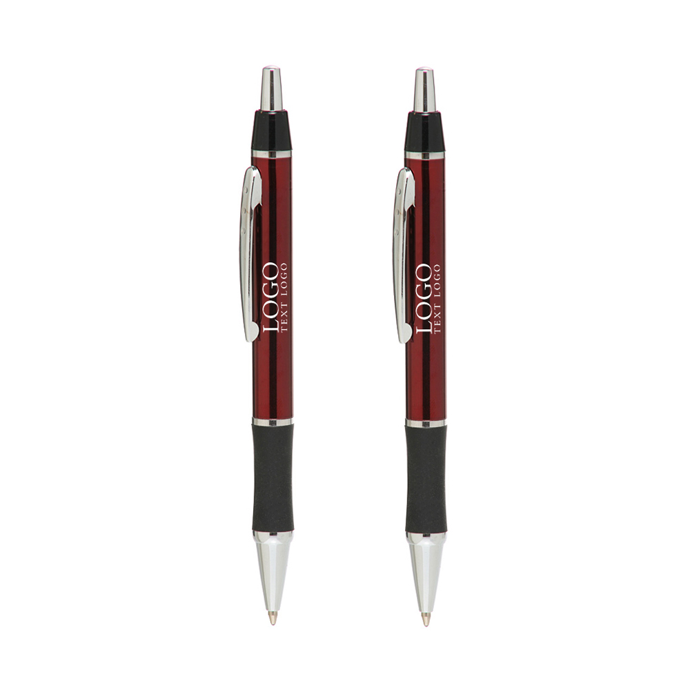 Metallic Action Pen With Shiny Chrome Trims Maroon Group