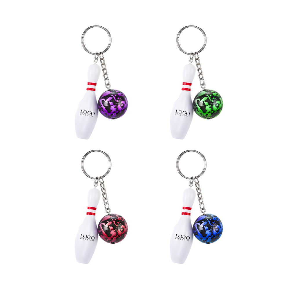 Plastic Mini Bowling Pin Keychain Free Shipping