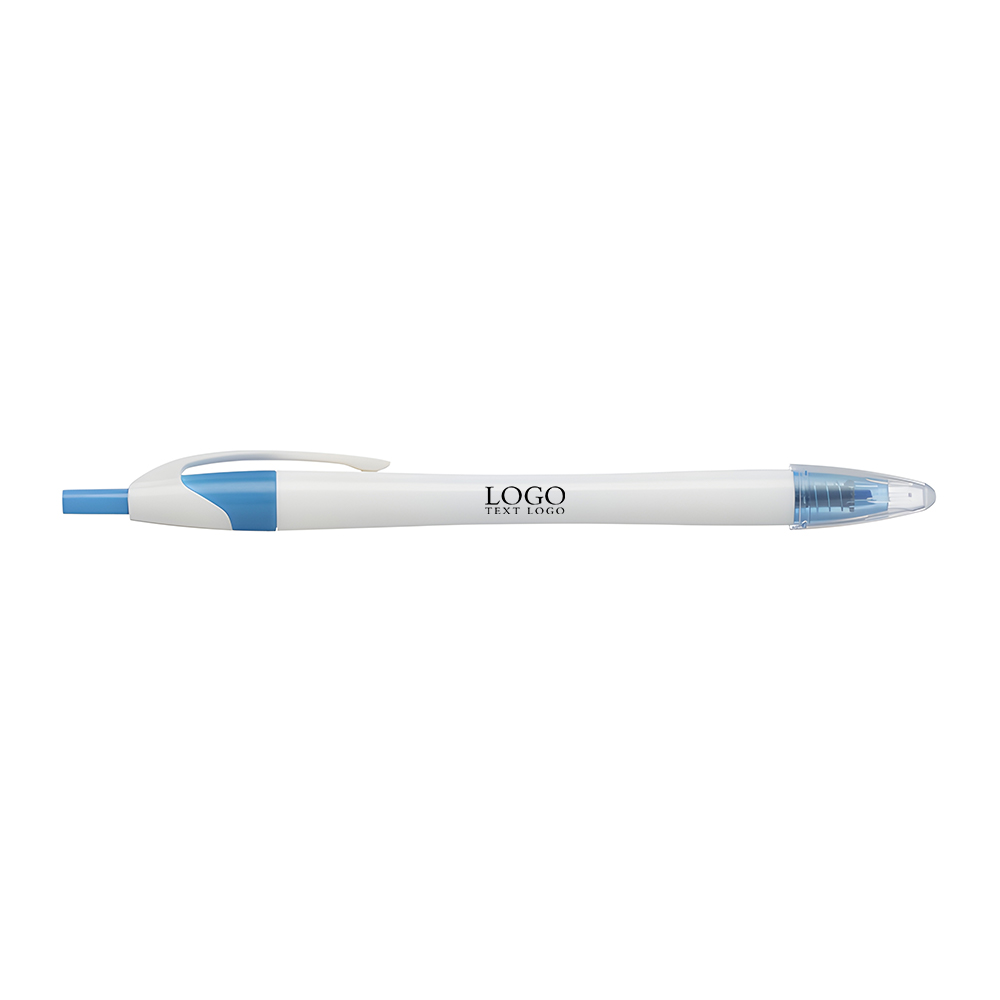 Plastic Retractable Dry Gel Highlighter Pens Blue With Logo