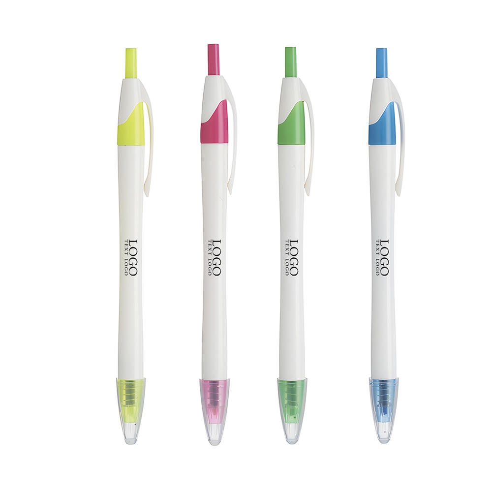 Plastic Retractable Dry Gel Highlighter Pens Group