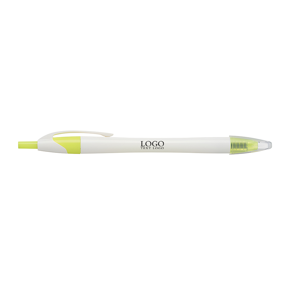 Plastic Retractable Dry Gel Highlighter Pens Yellow With Logo