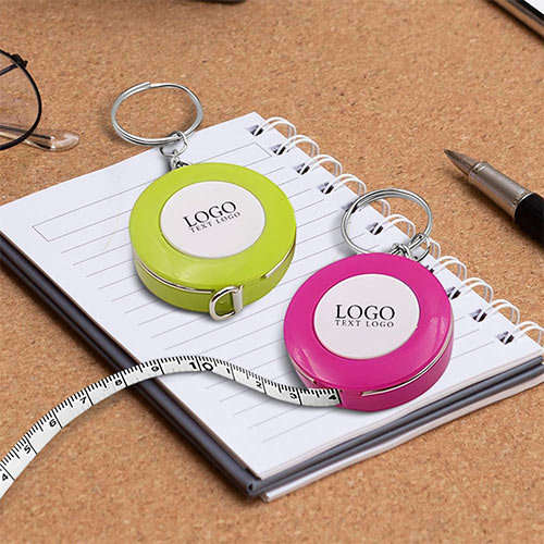 Retractable Plastic Round Tape Measure Keychain
