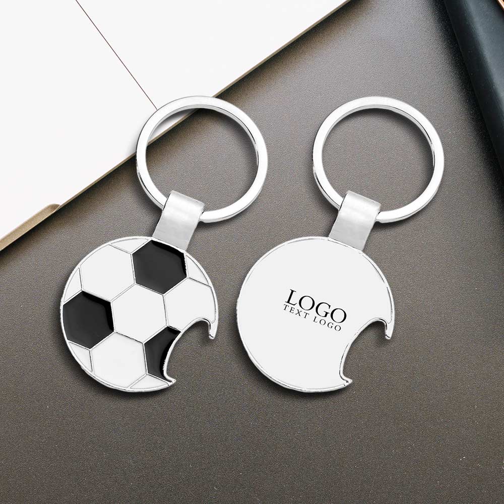 Soccer Ball Shape Bottle Opener Keychain