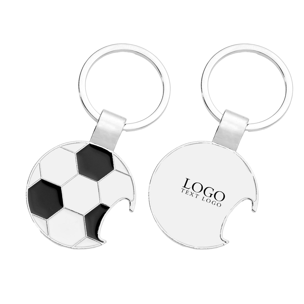 Soccer Ball Shape Bottle Opener Keychain with Logo