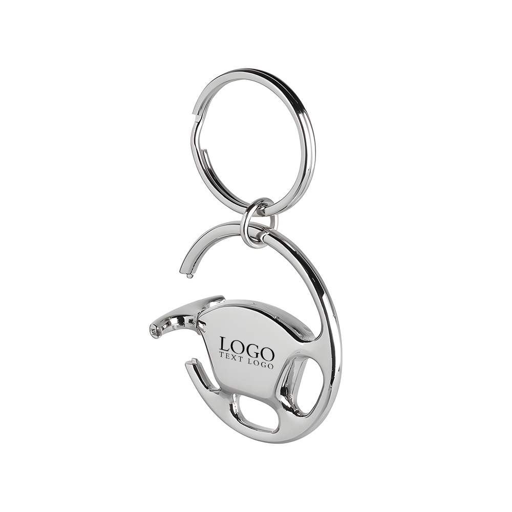Steering Wheel Shaped Keychain with Logo