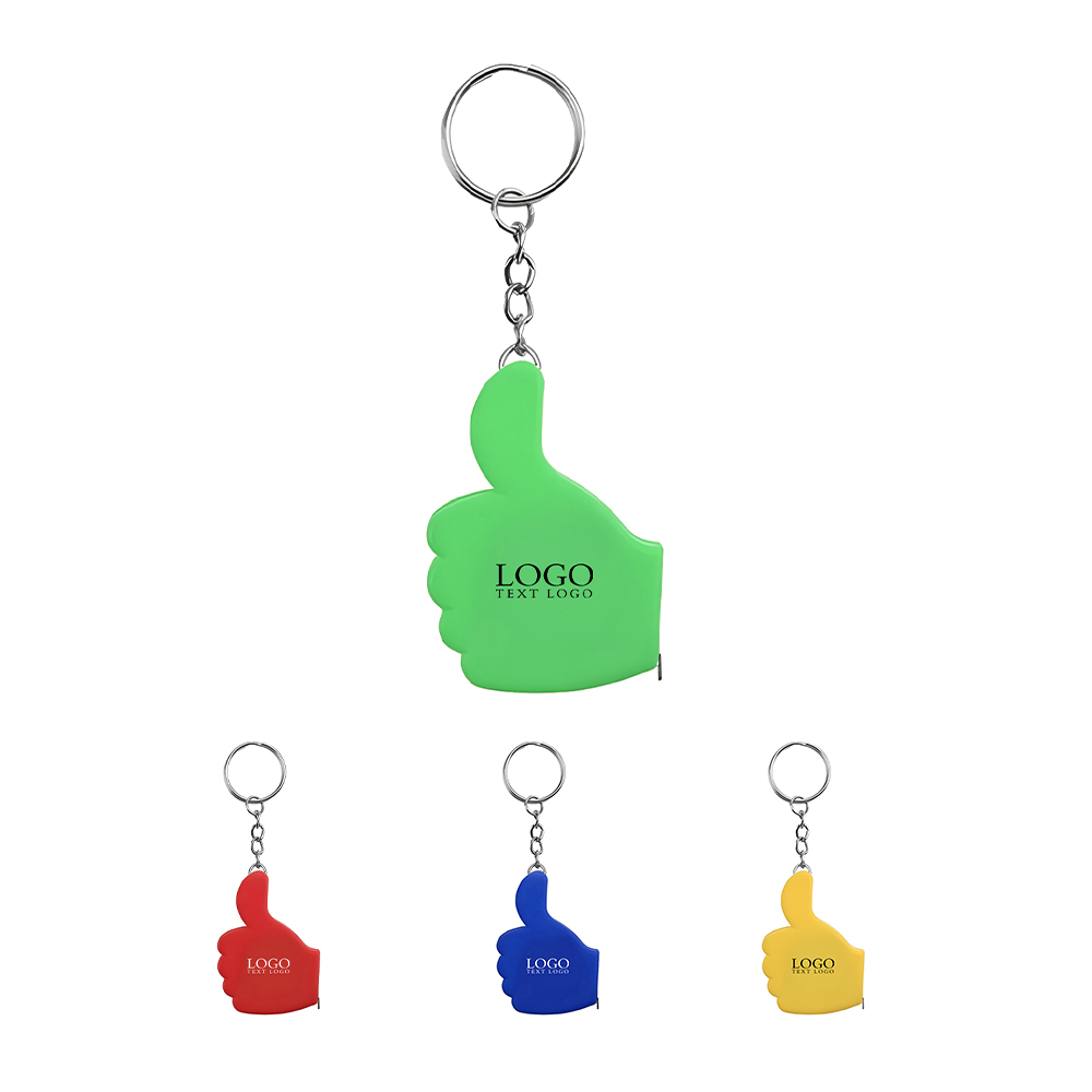 Thumb Shaped Tape Measure Keychain MUlti Color