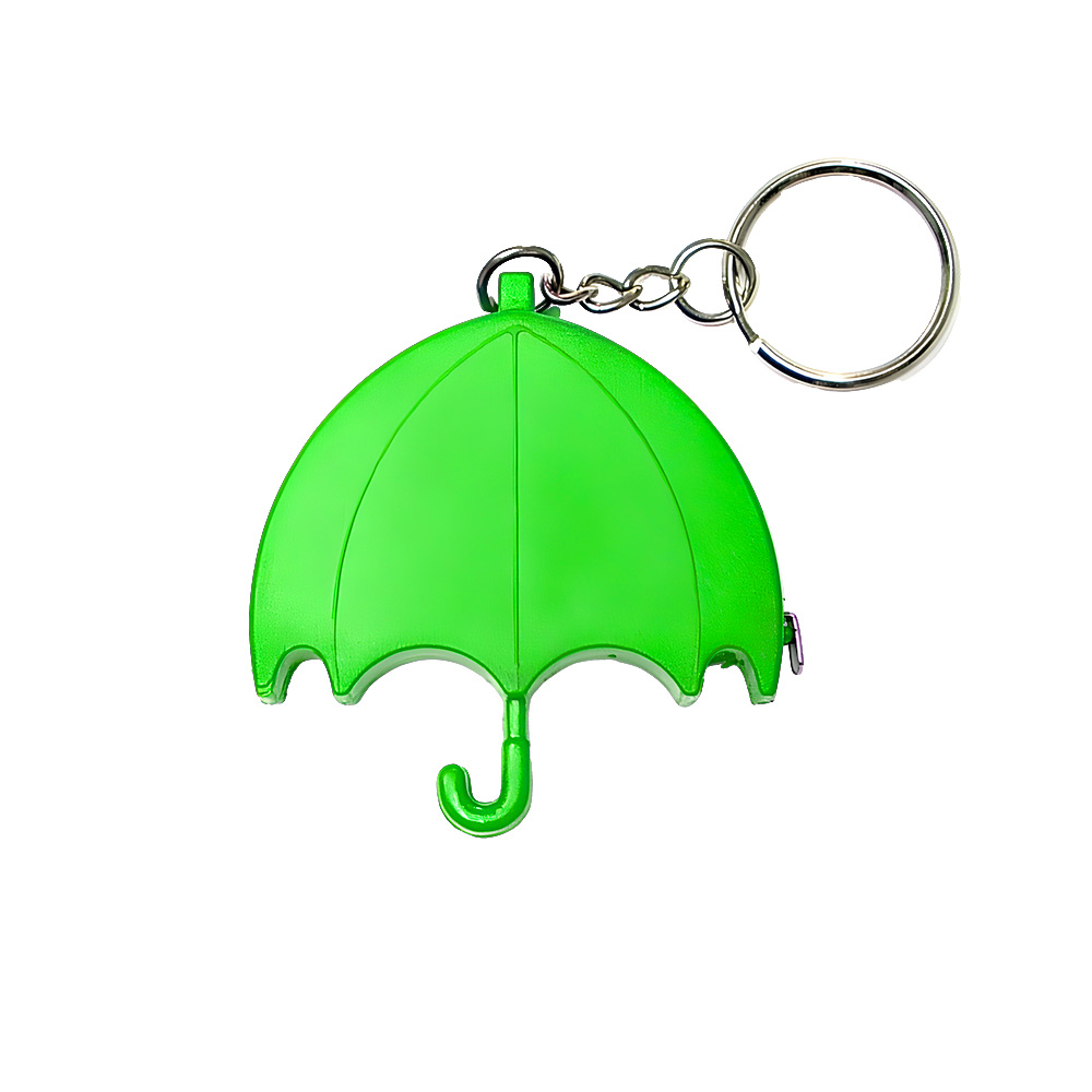 Umbrella Shape Tape Measure Keychain Green