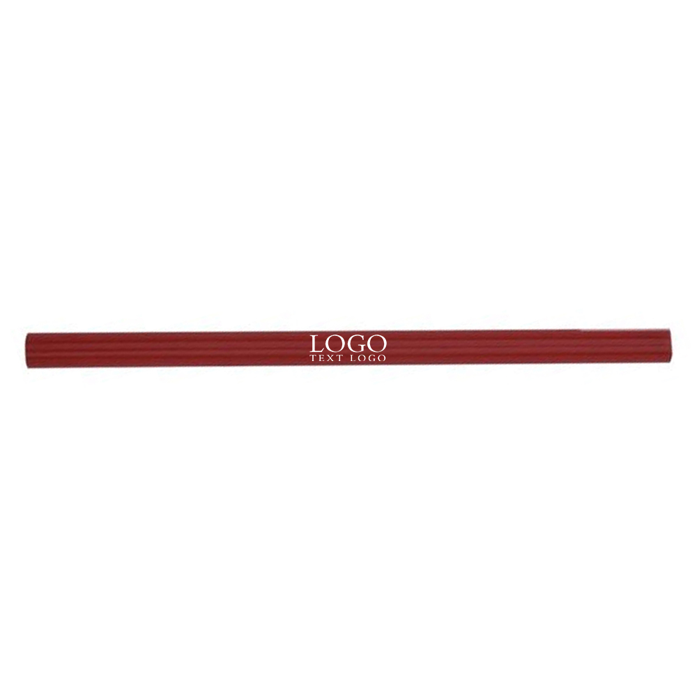 Custom Jumbo Untipped Pencil Red With Logo