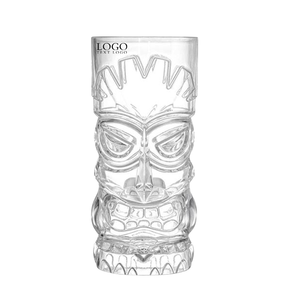 Custom Clear 16oz Plastic Tiki Cup With Logo
