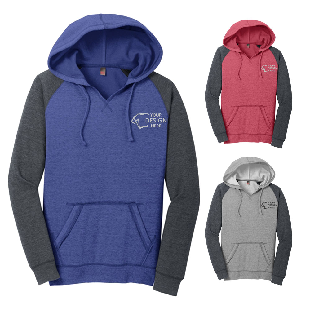 District Men's Lightweight Fleece Raglan Hoodie Group