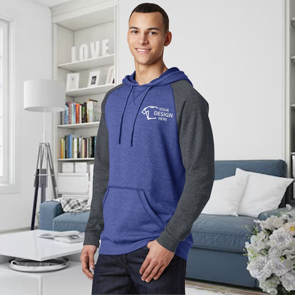 District Men's Lightweight Fleece Raglan Hoodie Near Me