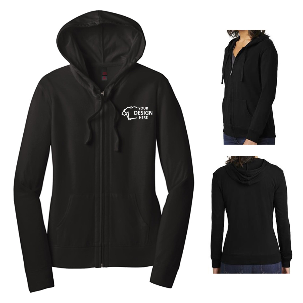 District Women's Fitted Jersey Hoodie Details District Women's Fitted Jersey Hoodie Details