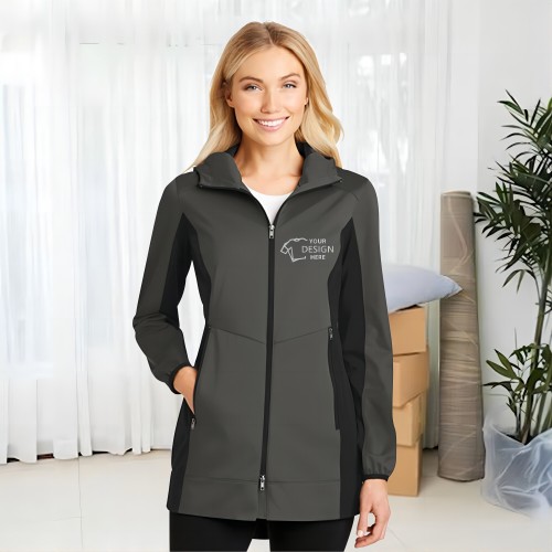 Customizable Port Authority Women's Active Hooded Soft Shell Jacket