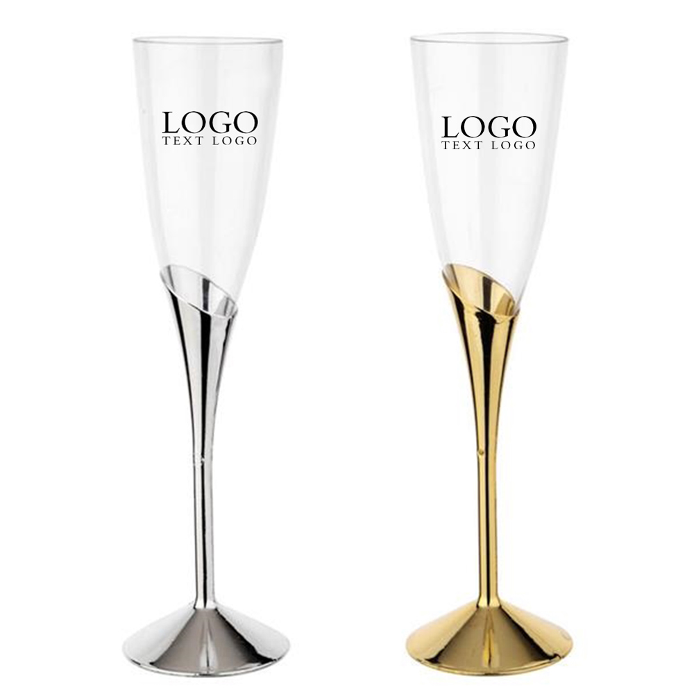 Promo Premium Metallic Disposable Champagne Flutes Group