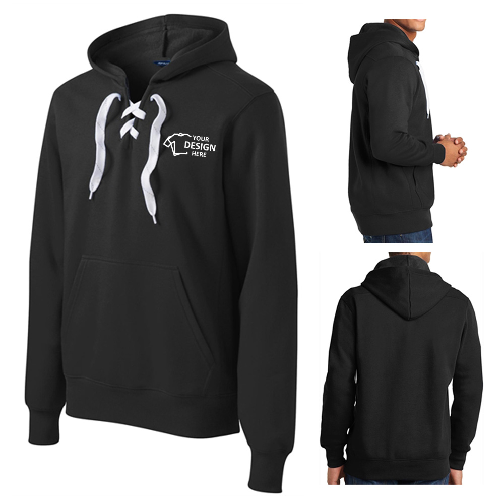 Sport-Tek Lace Up Pullover Hooded Sweatshirt Full Sport-Tek Lace Up Pullover Hooded Sweatshirt Full