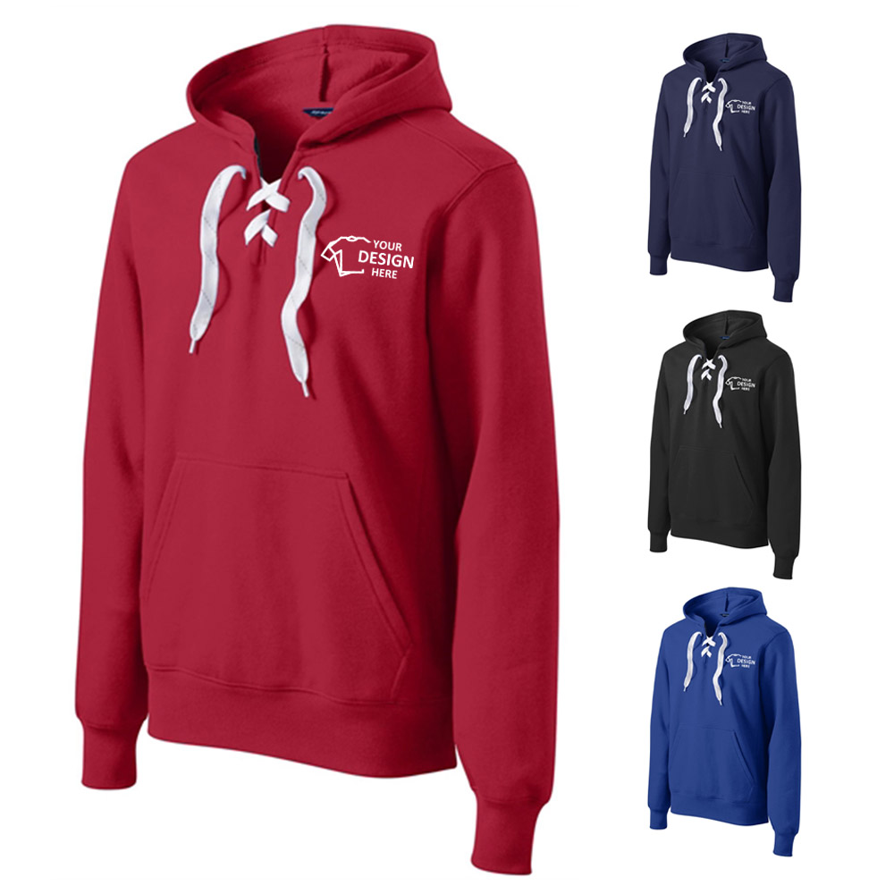 Sport-Tek Lace Up Pullover Hooded Sweatshirt Group With Logo Sport-Tek Lace Up Pullover Hooded Sweatshirt Group With Logo
