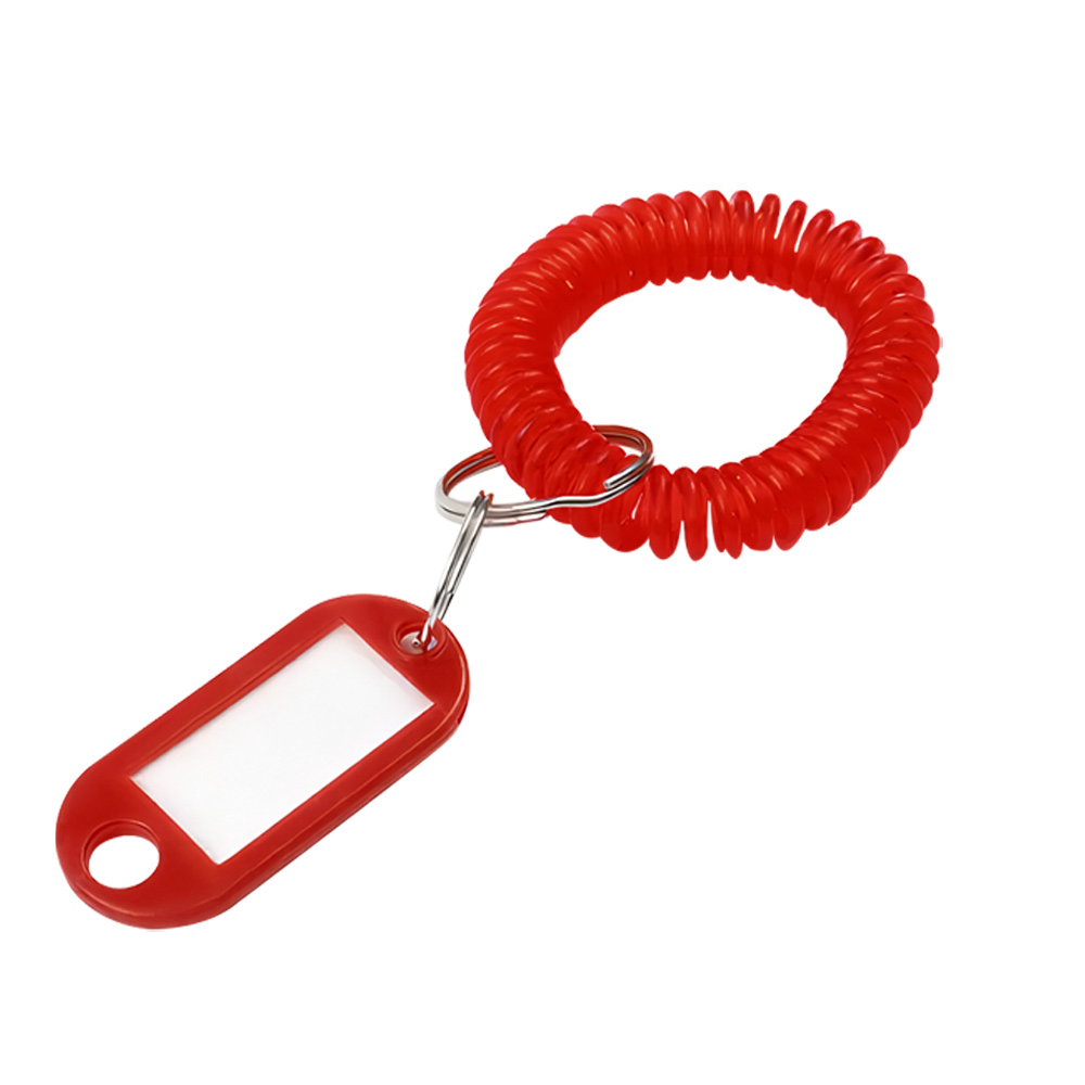Marketing Plastic Wrist Coil Key Ring