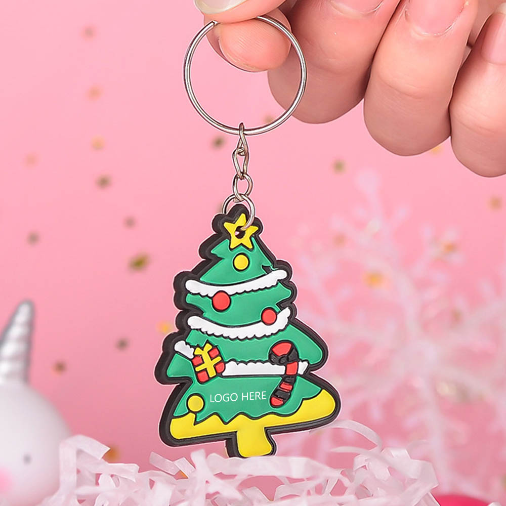 Personalized Fashion Christmas PVC Soft Keychain